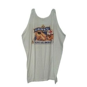 Camel Tank Top ¡Felices 500 Americas! Graphic Sleeveless Shirt XL retro vintage‎